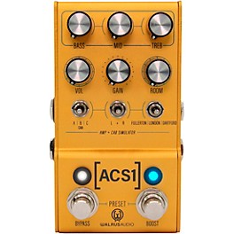 Walrus Audio MAKO Series ACS1 Amp + Cab Simulator Effects Pedal Gold