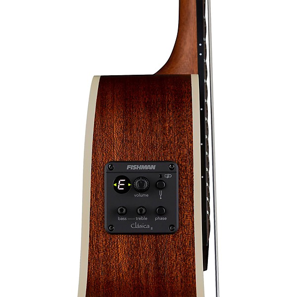 Open Box Luna Art Vintage Nylon Acoustic-Electric Guitar Level 2 Brown Burst 197881104238
