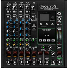 Mackie Onyx8 8-Channel Premium Analog Mixer With Multi-Track USB And Bluetooth