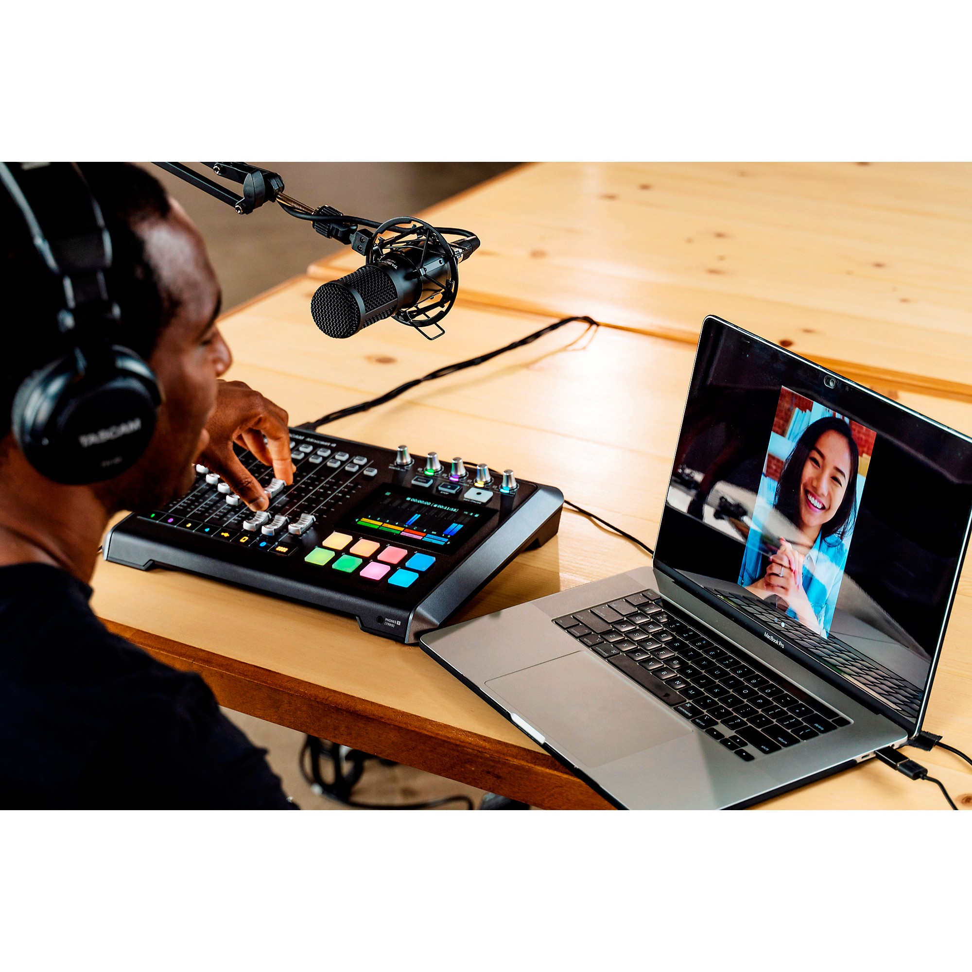 Open Box TASCAM Mixcast 4 Integrated Podcast Production