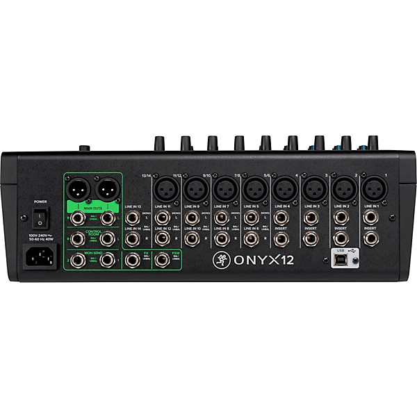 Open Box Mackie Onyx12 12-Channel Premium Analog Mixer With Multi-Track USB And Bluetooth Level 2  197881106935