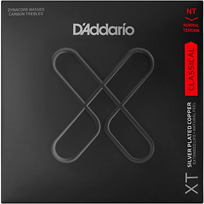 D'addario Xt Silver-Plated Copper Dynacore Classical Guitar Strings, Normal Tension, Light 24-44W for sale