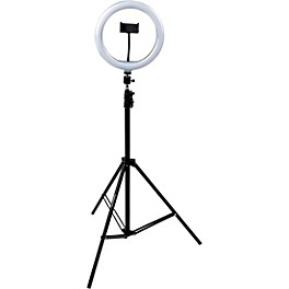 Gator 10" LED Ring Light Stand With Phone Holder & Tripod Base