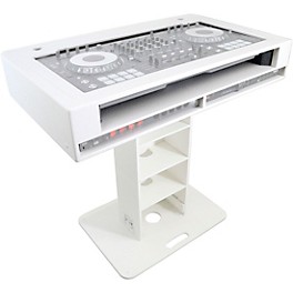 ProX Control Tower 2U DJ Podium Stand With 2x Travel Case for Pioneer XDJ-XZ, DDJ-1000 SRT, DDJ-SZ2, and DDJ SX-3, White F...