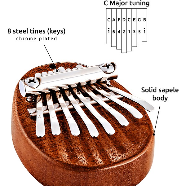 MEINL Sonic Energy 8 Note Mini Kalimba Sapele