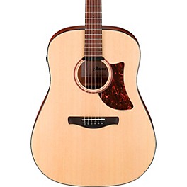 Ibanez AAD100E Advanced Acoustic Solid Top Dreadnought Guitar Open Pore Satin Natural