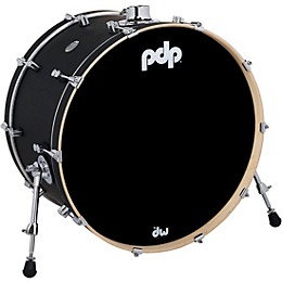 PDP by DW Concept Maple Bass Drum with Chrome Hardware 24 x 14 in. Satin Black