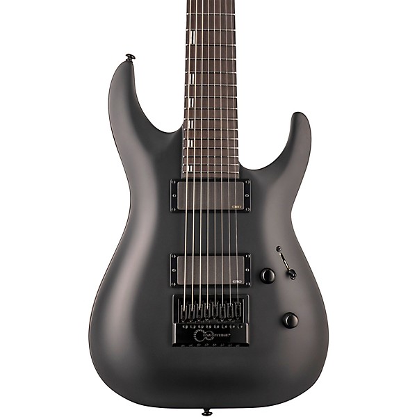 ESP H-1008 Baritone Evertune Electric Guitar Black Satin