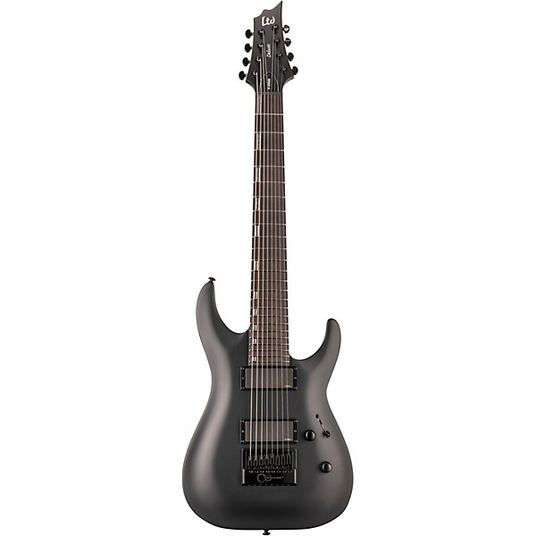 ESP H-1008 Baritone Evertune Electric Guitar Black Satin