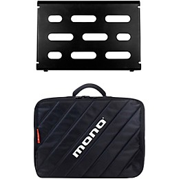 MONO Pedalboard Small, Black and Club Accessory Case 2.0, Black