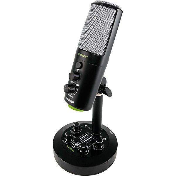 Mackie EM-CHROMIUM Premium USB Condenser Microphone With Built-in 2-Channel Mixer