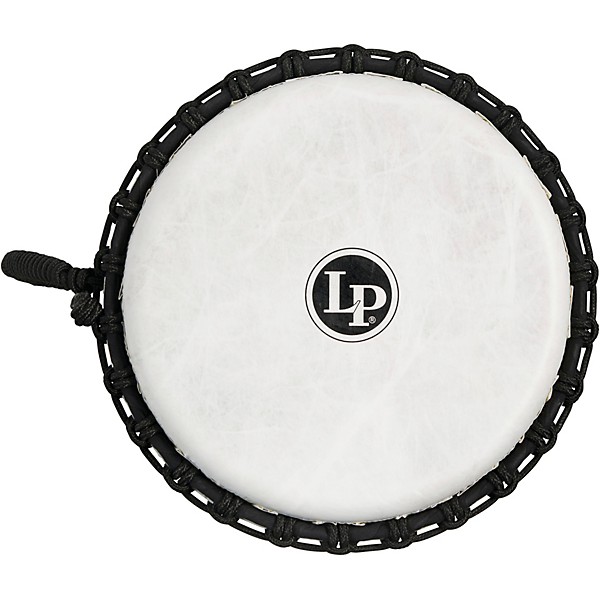 LP World 10 inch Rope Tuned Circle Djembe Black