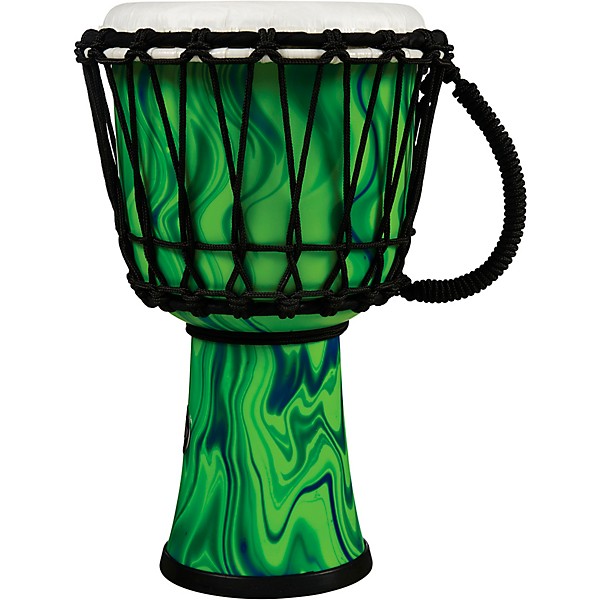 LP World 10 inch Rope Tuned Circle Djembe Green Marble