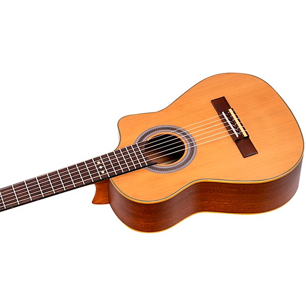 Ortega RQ39E Requinto Acoustic-Electric Guitar Natural