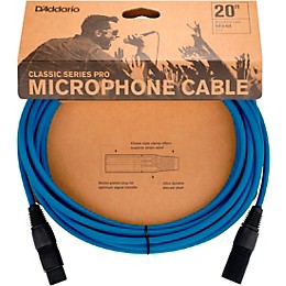 D'Addario Classic Pro Microphone Cable 20 ft. Blue