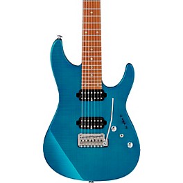 Ibanez MM7 Martin Miller Signature Electric Guitar Transparent Aqua Blue