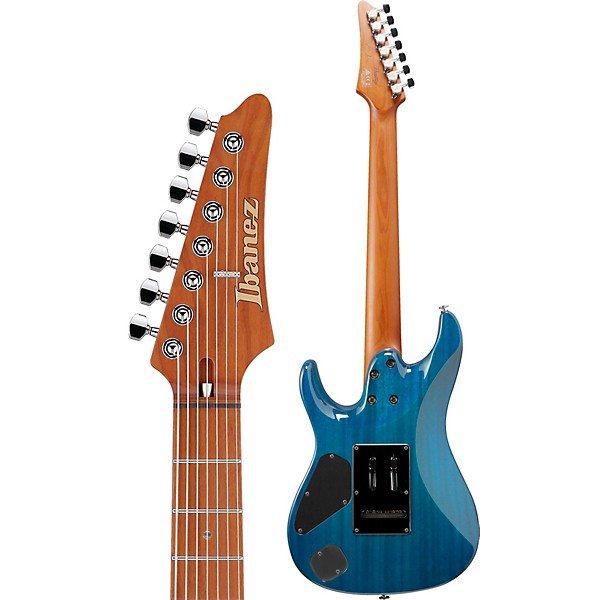 Ibanez MM7 Martin Miller Signature Electric Guitar Transparent Aqua Blue