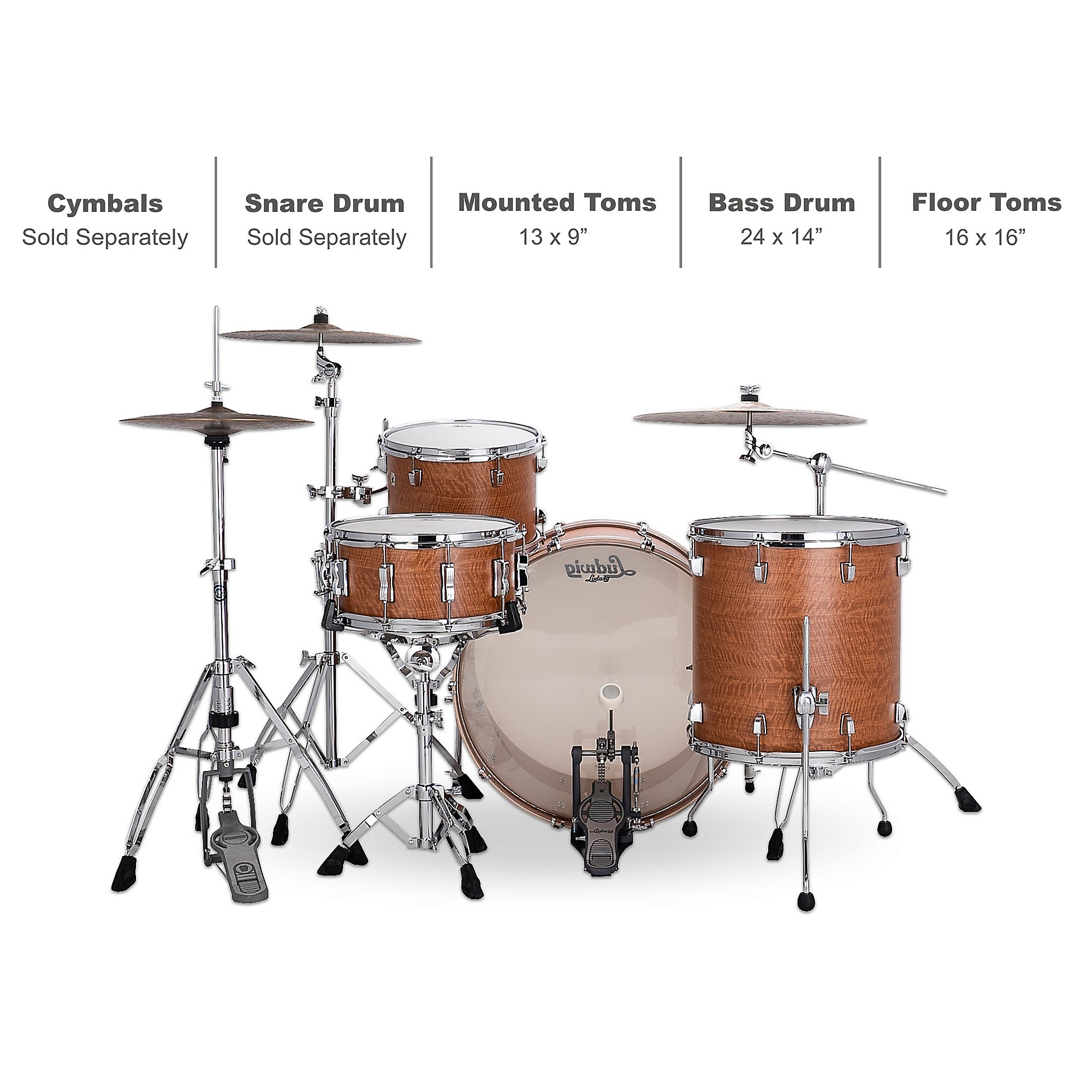 Ludwig NeuSonic 3-Piece Pro Beat ShellLudwig NeuSonic 3-Piece Pro Beat Shell  