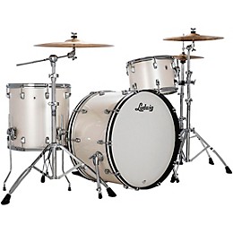 Ludwig NeuSonic 3-Piece Pro Beat Shell Pack With 24" Bass Drum Silver Silk