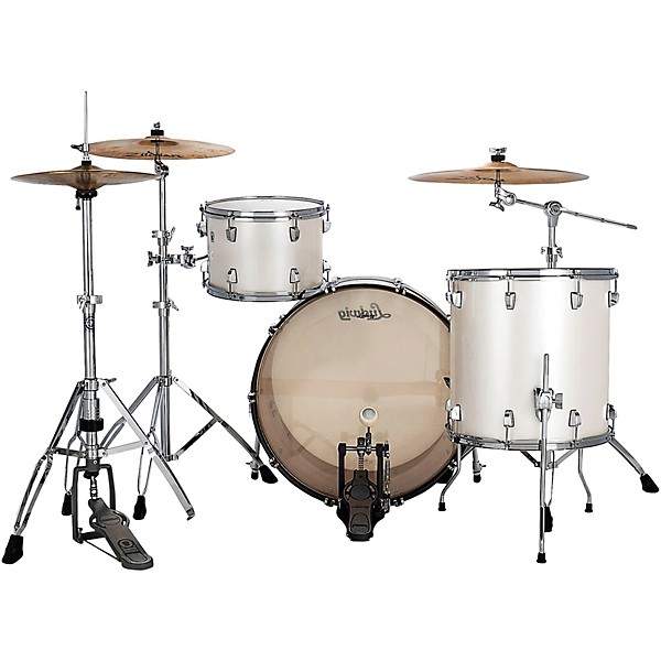 Ludwig NeuSonic 3-Piece Pro Beat Shell Pack With 24" Bass Drum Silver Silk