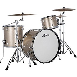Ludwig NeuSonic 3-Piece Pro Beat Shell Pack With 24" Bass Drum Titanium Super Sparkle
