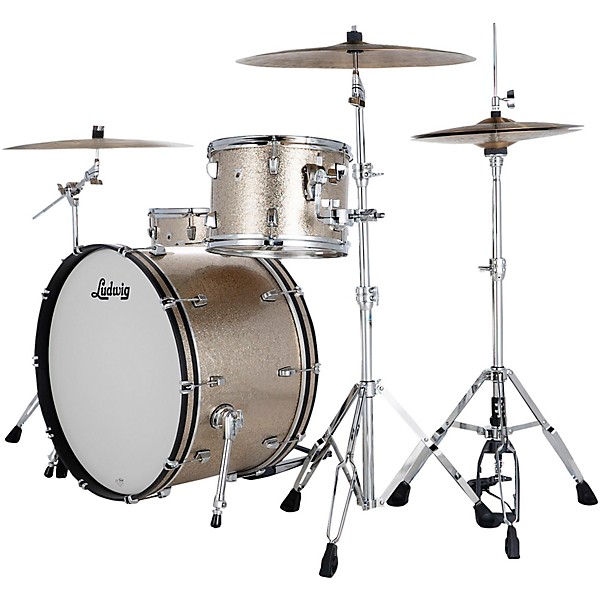 Ludwig NeuSonic 3-Piece Pro Beat Shell Pack With 24" Bass Drum Titanium Super Sparkle