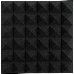 Gator GFW-ACPNL1212P-2PK Pair of 2 Inch - Thick Acoustic Foam Pyramid Panels 12x12 Charcoal