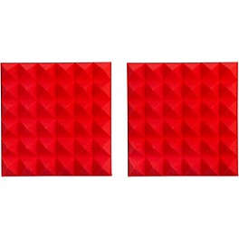 Gator GFW-ACPNL1212P-2PK Pair of 2 ... Gator GFW-ACPNL1212P-2PK Pair of 2 Inch - Thick Acoustic Foam Pyramid Panels 12x12 Red