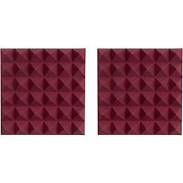 Gator GFW-ACPNL1212P-2PK Pair ... Gator GFW-ACPNL1212P-2PK Pair of 2 Inch - Thick Acoustic Foam Pyramid Panels 12x12 Burgundy