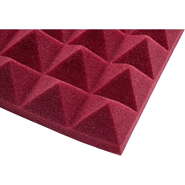 Gator GFW-ACPNL1212P Acoustic Foam Pyramid Panels 2x12x12 (4 Pack) Burgundy