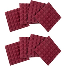 Gator GFW-ACPNL1212P-... Gator GFW-ACPNL1212P-8PK Eight (8) Pack of 2 Inch -Thick Acoustic Foam Pyramid Panels 12x12 Burgundy