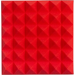 Gator GFW-ACPNL1212P-8PK Eight (8) Pack of 2 Inch -Thick Acoustic Foam Pyramid Panels 12x12 Red