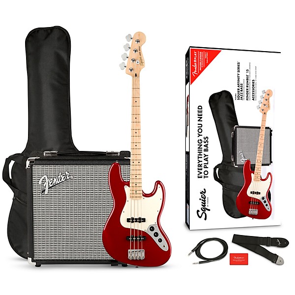 Squier Affinity Jazz Bass Limited-Edition Pack With Fender Rumble 