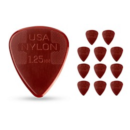 Dunlop Nylon Standard 1.25mm Red 12 Pack