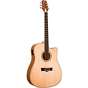 Peavey Dw-2 Ce Dreadnought Cutaway Acoustic-Electric Guitar Natural for sale