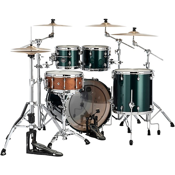 Mapex Saturn Evolution Rock Birch 4-Piece Shell Pack With 22" Bass Drum Brunswick Green