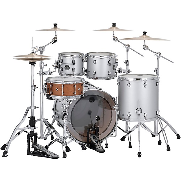 Mapex Saturn Evolution Rock Birch 4-Piece Shell Pack With 22" Bass Drum Iridium Silver