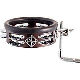 Dixon Little Roomer Mountable Wood Tambourine Black Coal Satin