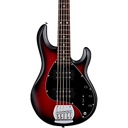 Sterling by Music Man StingRay Ray5HH Limited-Edition 5-String Bass Guitar Ruby Red Burst Satin