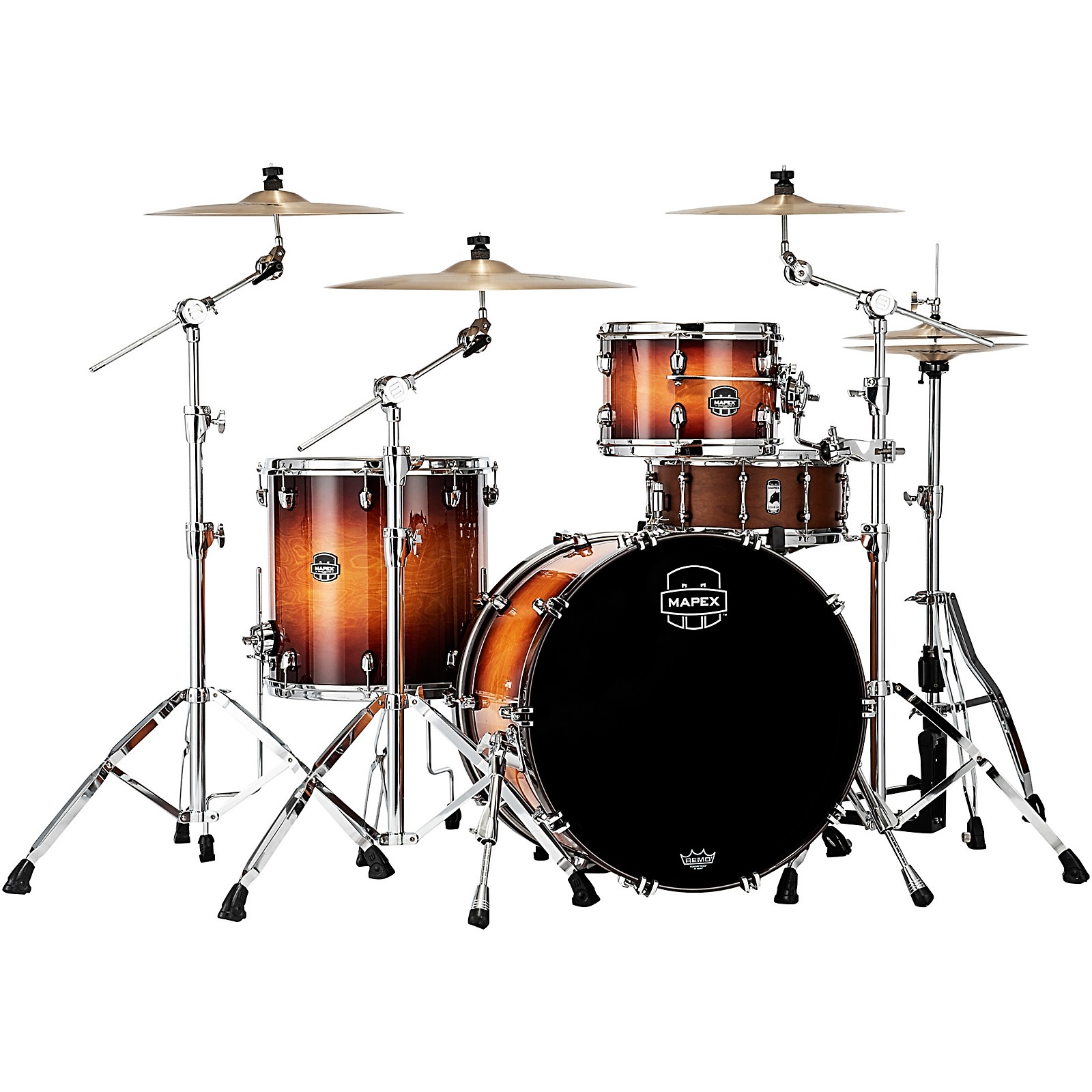 Mapex Saturn Evolution Hybrid Organic Rock 3Piece Shell Pack With 22" Bass Drum Exotic Sunburst