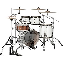 Mapex Saturn Evolution Fusion Maple 4-Piece Shell Pack With 20" Bass Drum Polar White