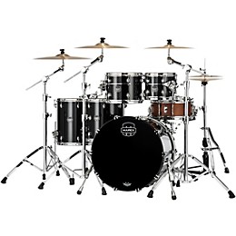 Mapex Saturn Evolution Fusion Maple 4-Piece Shell Pack With 20" Bass Drum Piano Black