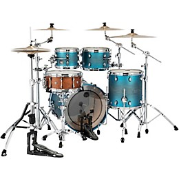 Mapex Saturn Evolution Fusion Maple 4-Piece Shell Pack With 20" Bass Drum Exotic Azure Burst