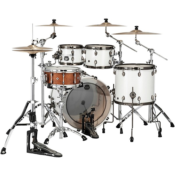 Mapex Saturn Evolution Classic Birch 4-Piece Shell Pack With 22" Bass Drum Polar White