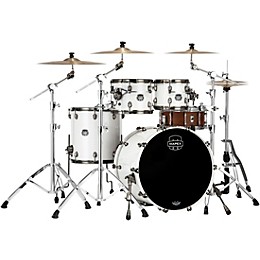 Mapex Saturn Evolution Rock Maple 4-Piece Shell Pack With 22" Bass Drum Polar White