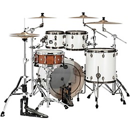 Mapex Saturn Evolution Rock Maple 4-Piece Shell Pack With 22" Bass Drum Polar White