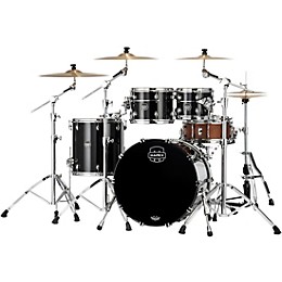 Mapex Saturn Evolution Rock Maple 4-Piece Shell Pack With 22" Bass Drum Piano Black