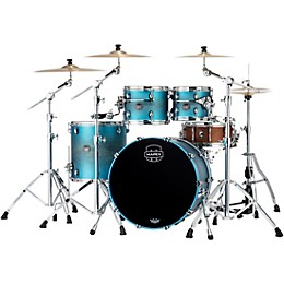 Mapex Saturn Evolution Rock Maple 4-Piece Shell Pack With 22" Bass Drum Exotic Azure Burst