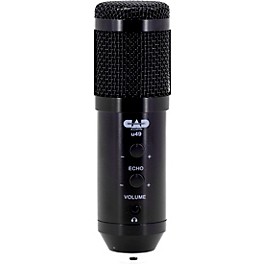 CAD U49 USB Side-Address Studio Microphone With Headphone Monitor and Echo Effects Black