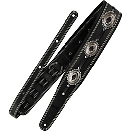 RICHTER Springbreak I Concho Guitar Strap Black/Old Nickel 2.76 in.